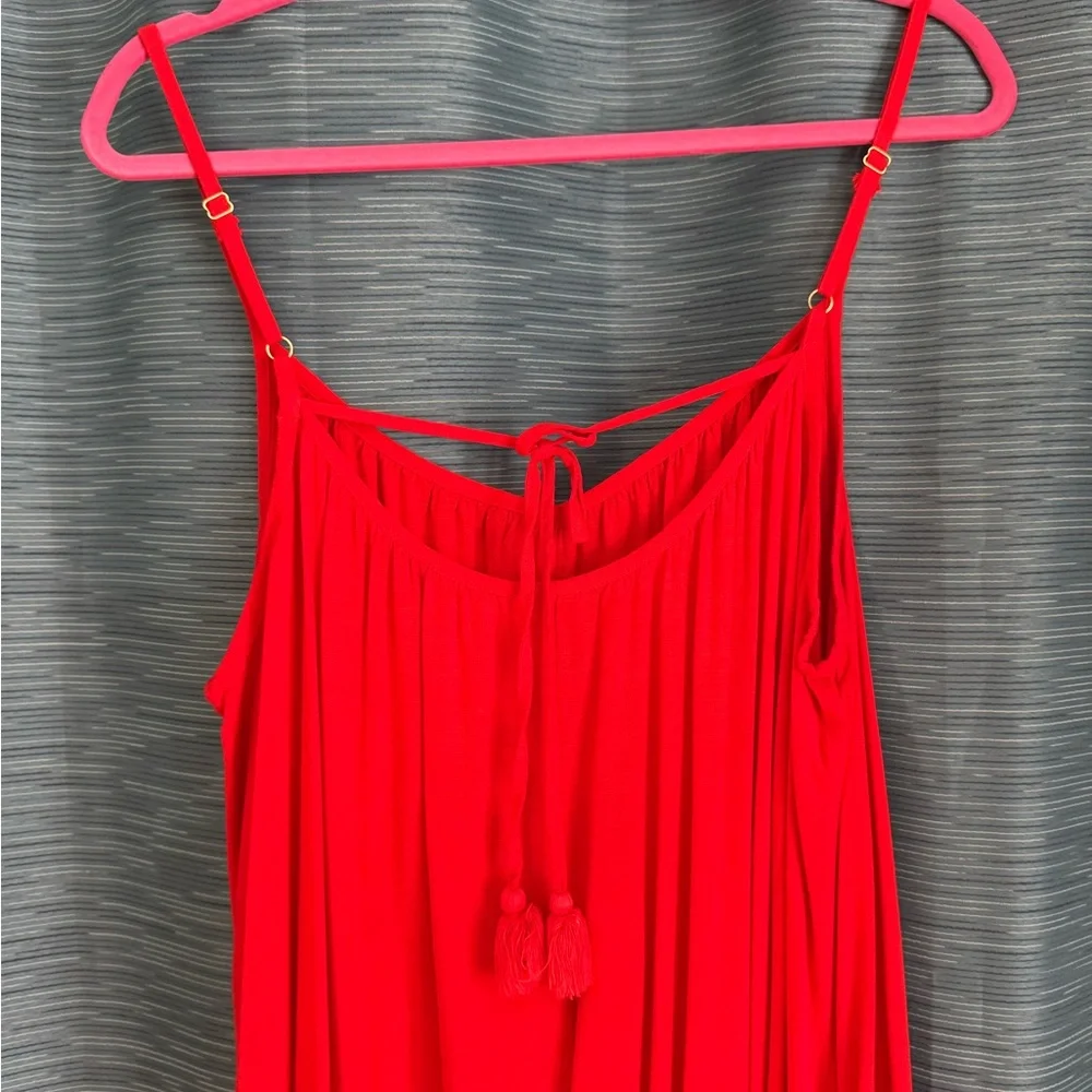 Ava & Viv Orange Maxi Dress Size 1X - Picture 5 of 8